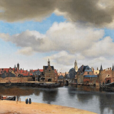 Oil Painting Repordiction of Vermeer's View of Delft