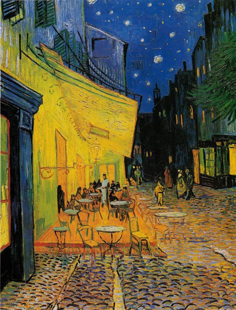 Olieverf Reproductie van Terrasse des Cafés door van Gogh