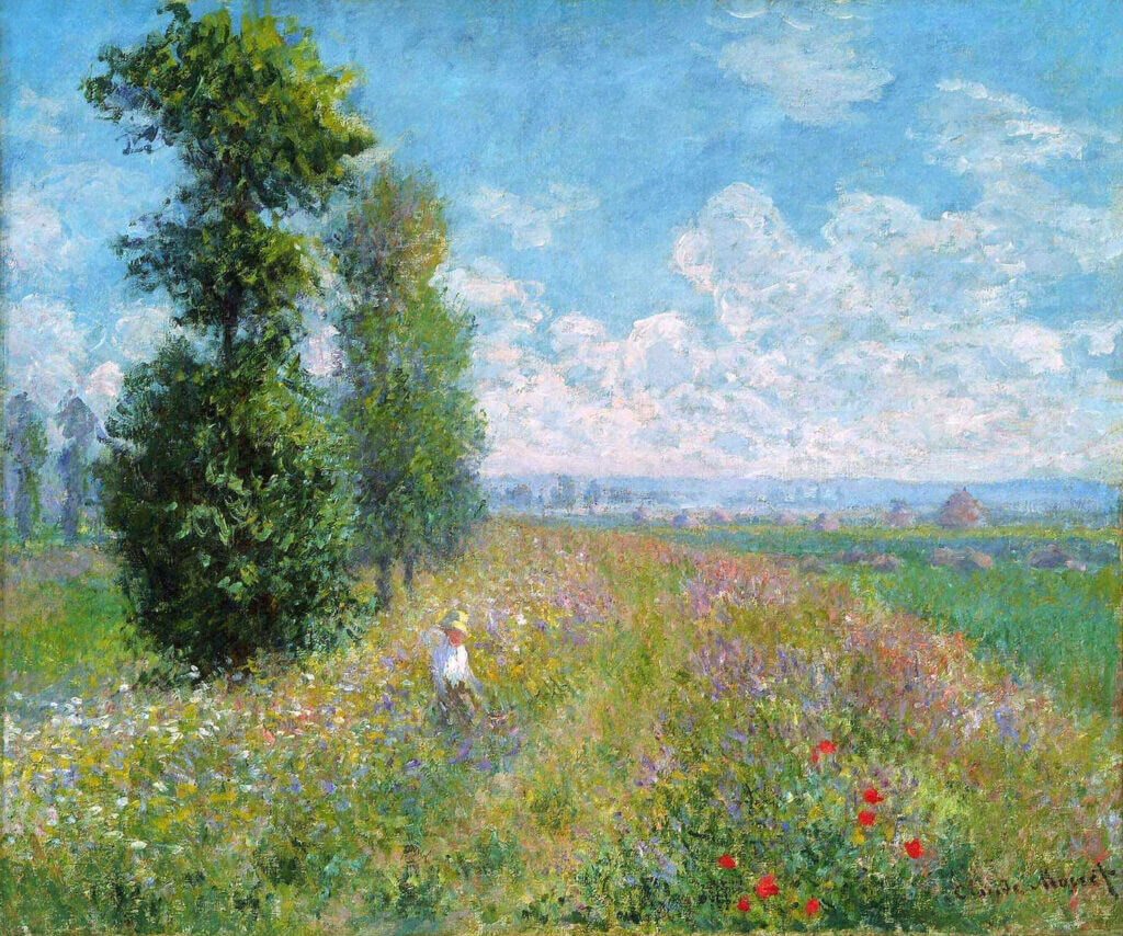 Monet, Claude - Meadow with Poplars (Poplars near Argenteuil)