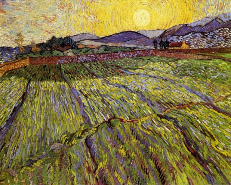 Wheat Field with Rising Sun