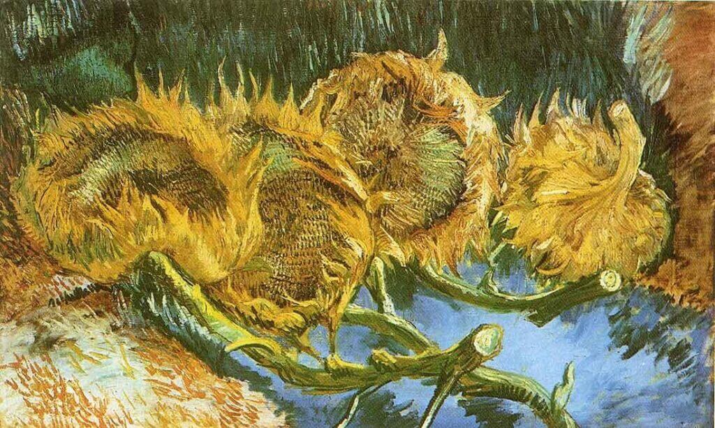 Still Life with Four Sunflowers