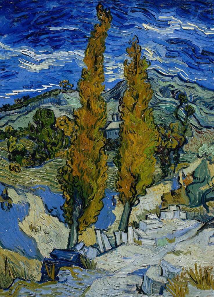 Two Poplars on a Hill