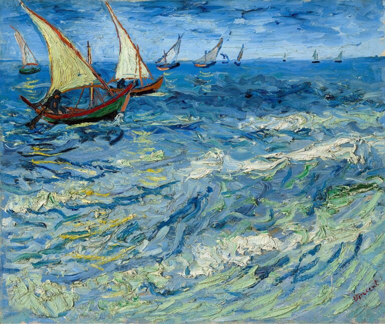 Fishing Boats at Sea ( Seascape at Saintes-Maries)