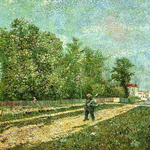 Man with Spade in a Suburb of Paris