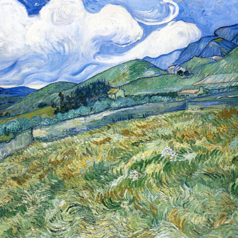 Wheatfield with Mountains in the Background (Mountain Landscape Seen across the Walls)