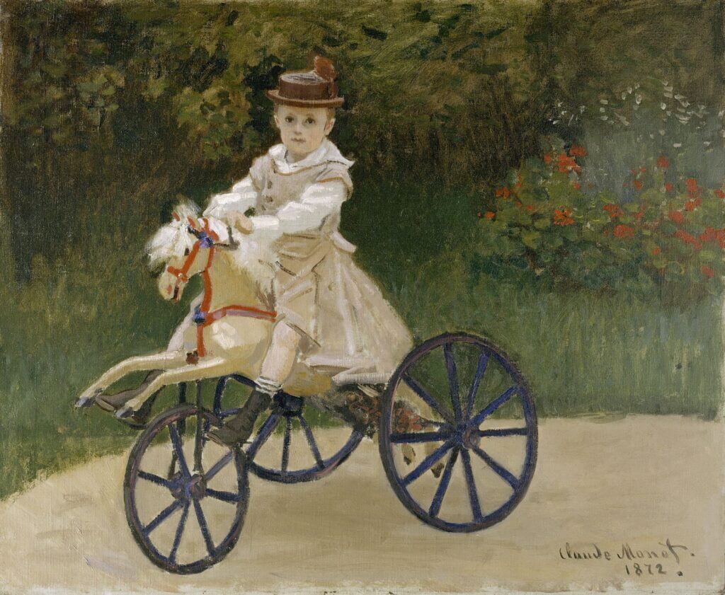 Jean Monet on His Horse Tricycle