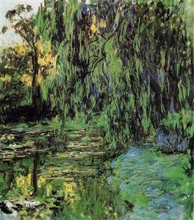 Weeping Willow and Water-Lily Pond