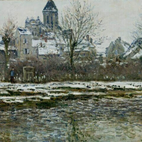 The Church at Vetheuil, Snow